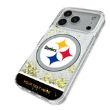 Pittsburgh Steelers Personalized EndZone Plus Glitter Phone Case for Apple iPhone