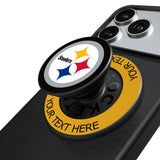 Pittsburgh Steelers Personalized Endzone Solid PopSockets Magnetic Phone Grip and Stand
