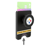 Pittsburgh Steelers Personalized Endzone Solid PopSockets MagSafe-Compatible PopWallet+