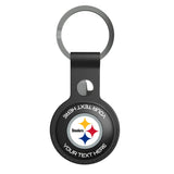 Pittsburgh Steelers Personalized Insignia Black Airtag Holder