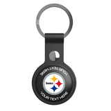 Pittsburgh Steelers Personalized Insignia Black Airtag Holder