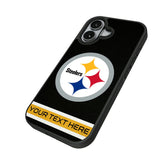 Pittsburgh Steelers Personalized Stripe Bump Phone Case for Apple iPhone