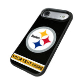 Pittsburgh Steelers Personalized Stripe Bump Phone Case for Apple iPhone