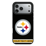 Pittsburgh Steelers Personalized Stripe Bump Phone Case for Apple iPhone