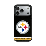 Pittsburgh Steelers Personalized Stripe Bump Phone Case for Apple iPhone 17 Series