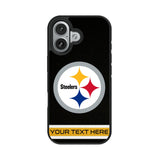 Pittsburgh Steelers Personalized Stripe Bump Phone Case for Apple iPhone