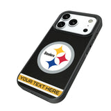 Pittsburgh Steelers Personalized Stripe Bump Phone Case for Apple iPhone