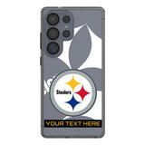Pittsburgh Steelers Personalized Tilt Clear Phone Case for Samsung Galaxy