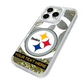 Pittsburgh Steelers Personalized Tilt Glitter Phone Case for Apple iPhone