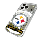 Pittsburgh Steelers Personalized Tilt Glitter Phone Case for Apple iPhone