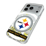 Pittsburgh Steelers Personalized Tilt Glitter Phone Case for Apple iPhone