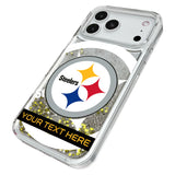Pittsburgh Steelers Personalized Tilt Glitter Phone Case for Apple iPhone