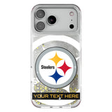 Pittsburgh Steelers Personalized Tilt Glitter Phone Case for Apple iPhone