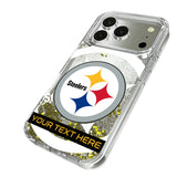 Pittsburgh Steelers Personalized Tilt Glitter Phone Case for Apple iPhone 17 Series