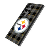 Pittsburgh Steelers Plaid MagSafe Compatible Phone Case for Samsung Galaxy