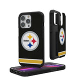 Pittsburgh Steelers Stripe Rugged Phone Case for Apple iPhone