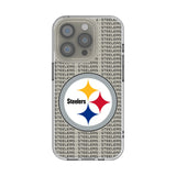 Pittsburgh Steelers Text Backdrop Clear Phone Case for Apple iPhone