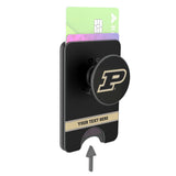 Purdue University Boilermakers Personalized Endzone Solid PopSockets MagSafe-Compatible PopWallet+