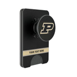 Purdue University Boilermakers Personalized Endzone Solid PopSockets MagSafe-Compatible PopWallet+