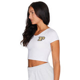 Purdue White Babydoll Tee