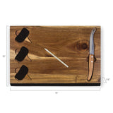 Denver Broncos - Delio Acacia Cheese Cutting Board & Tools Set