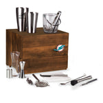 Miami Dolphins - Madison Acacia Tabletop Bar Set