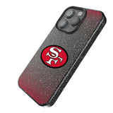 San Francisco 49ers Historic Collection Linen Black Bling Phone Case for Apple iPhone