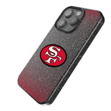 San Francisco 49ers Historic Collection Linen Black Bling Phone Case for Apple iPhone