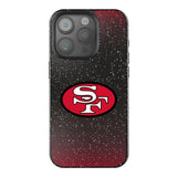 San Francisco 49ers Historic Collection Linen Black Bling Phone Case for Apple iPhone