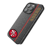 San Francisco 49ers Historic Collection Sidebar Black Bling Phone Case for Apple iPhone