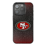 San Francisco 49ers Linen Black Bling Phone Case for Apple iPhone