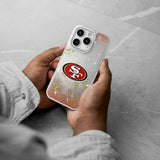 San Francisco 49ers Linen Glitter Phone Case for Apple iPhone