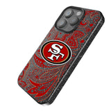 San Francisco 49ers Paisley Black Bling Phone Case for Apple iPhone