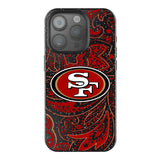 San Francisco 49ers Paisley Black Bling Phone Case for Apple iPhone