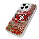 San Francisco 49ers Paisley Glitter Phone Case for Apple iPhone