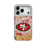 San Francisco 49ers Paisley Glitter Phone Case for Apple iPhone
