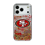 San Francisco 49ers Paisley Glitter Phone Case for Apple iPhone