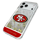 San Francisco 49ers Personalized EndZone Plus Glitter Phone Case for Apple iPhone