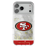 San Francisco 49ers Personalized EndZone Plus Glitter Phone Case for Apple iPhone