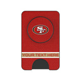 San Francisco 49ers Personalized Endzone Solid PopSockets MagSafe-Compatible PopWallet+