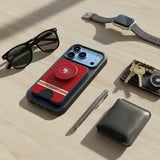 San Francisco 49ers Personalized Endzone Solid PopSockets MagSafe-Compatible PopWallet+
