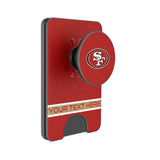 San Francisco 49ers Personalized Endzone Solid PopSockets MagSafe-Compatible PopWallet+