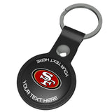San Francisco 49ers Personalized Insignia Black Airtag Holder