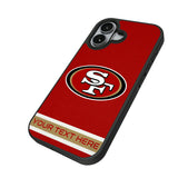 San Francisco 49ers Personalized Stripe Bump Phone Case for Apple iPhone