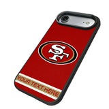 San Francisco 49ers Personalized Stripe Bump Phone Case for Apple iPhone