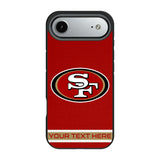 San Francisco 49ers Personalized Stripe Bump Phone Case for Apple iPhone