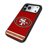 San Francisco 49ers Personalized Stripe Bump Phone Case for Apple iPhone