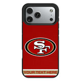 San Francisco 49ers Personalized Stripe Bump Phone Case for Apple iPhone