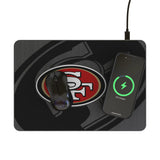San Francisco 49ers Personalized Tilt 15-Watt Wireless Charger and Mouse Pad