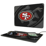 San Francisco 49ers Personalized Tilt 15-Watt Wireless Charger and Mouse Pad